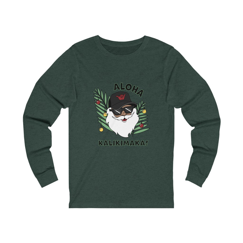 Aloha Kalikimaka Unisex Long Sleeve Jersey Tee - Global Village Kailua Boutique