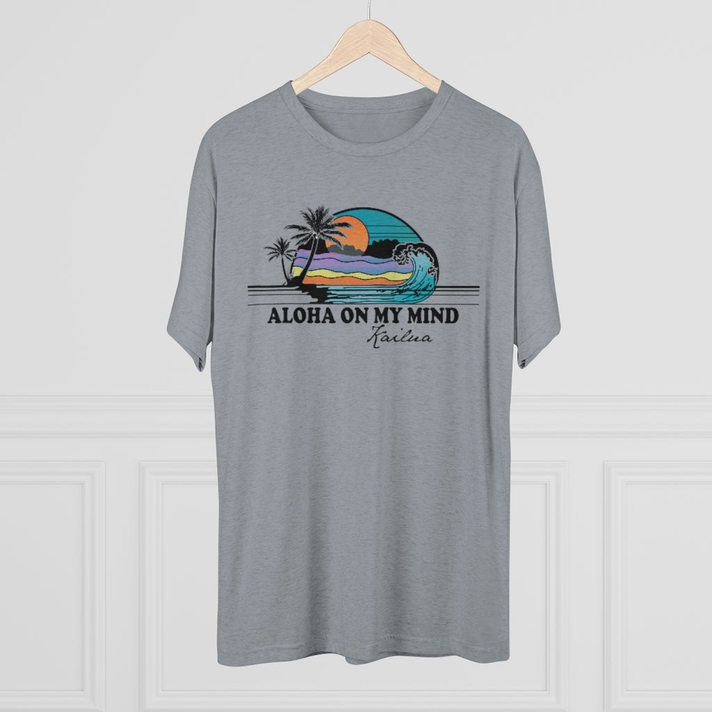 Aloha On My Mind Unisex Triblend Crew Tee Global Village Kailua Boutique