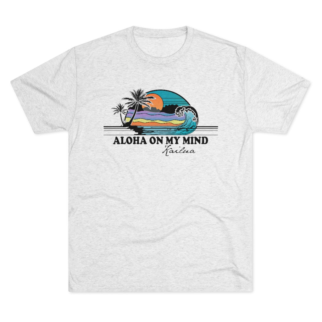 Aloha On My Mind Unisex Triblend Crew Tee Global Village Kailua Boutique