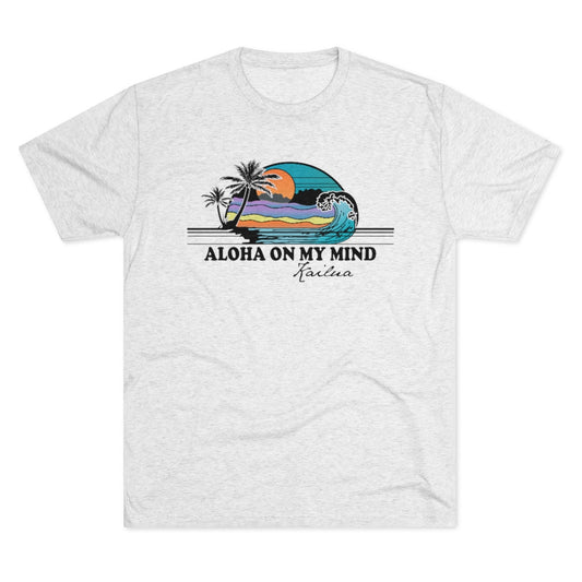 Aloha On My Mind Unisex Triblend Crew Tee Global Village Kailua Boutique