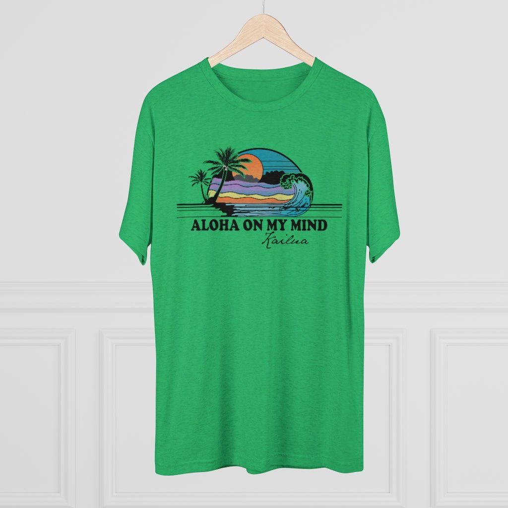 Aloha On My Mind Unisex Triblend Crew Tee Global Village Kailua Boutique