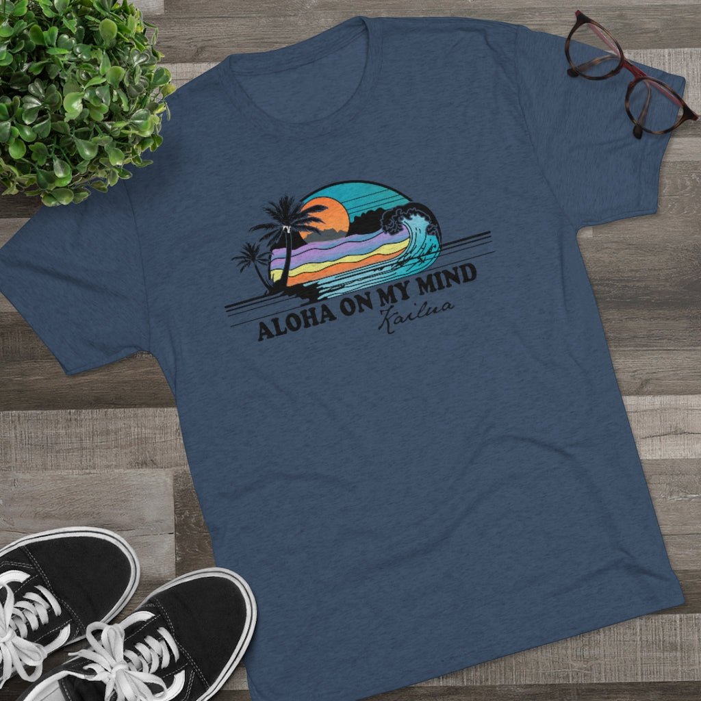 Aloha On My Mind Unisex Triblend Crew Tee Global Village Kailua Boutique
