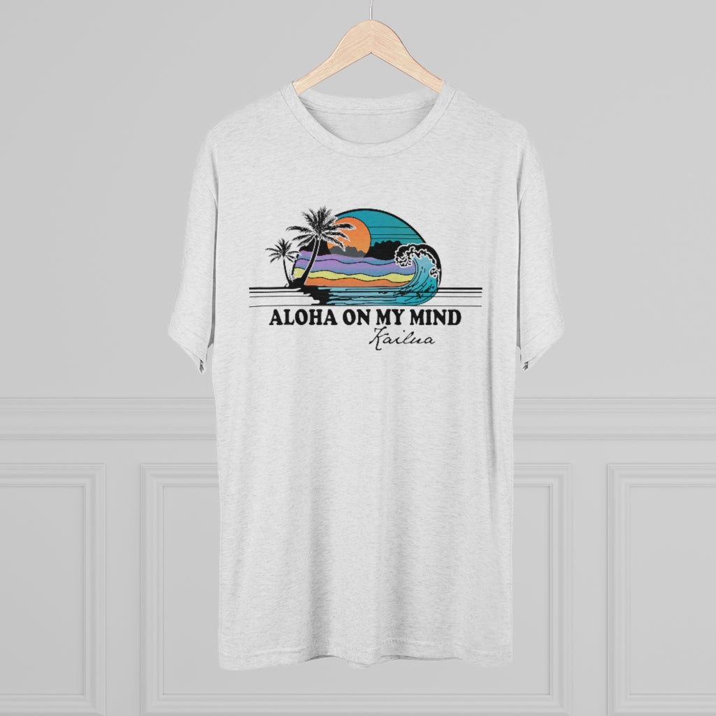 Aloha On My Mind Unisex Triblend Crew Tee Global Village Kailua Boutique