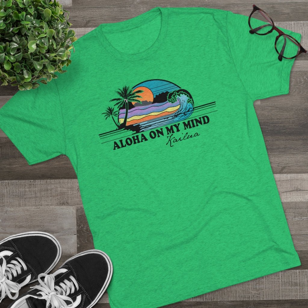 Aloha On My Mind Unisex Triblend Crew Tee Global Village Kailua Boutique