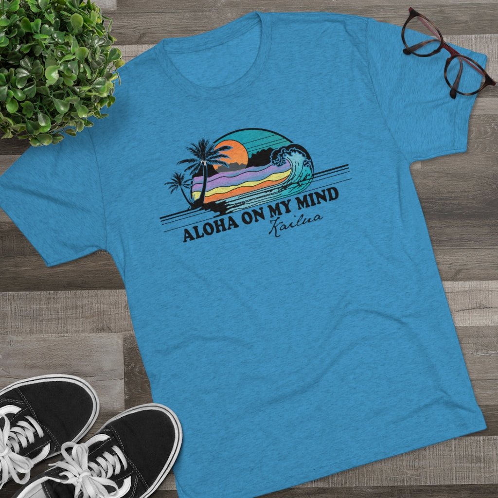 Aloha On My Mind Unisex Triblend Crew Tee Global Village Kailua Boutique