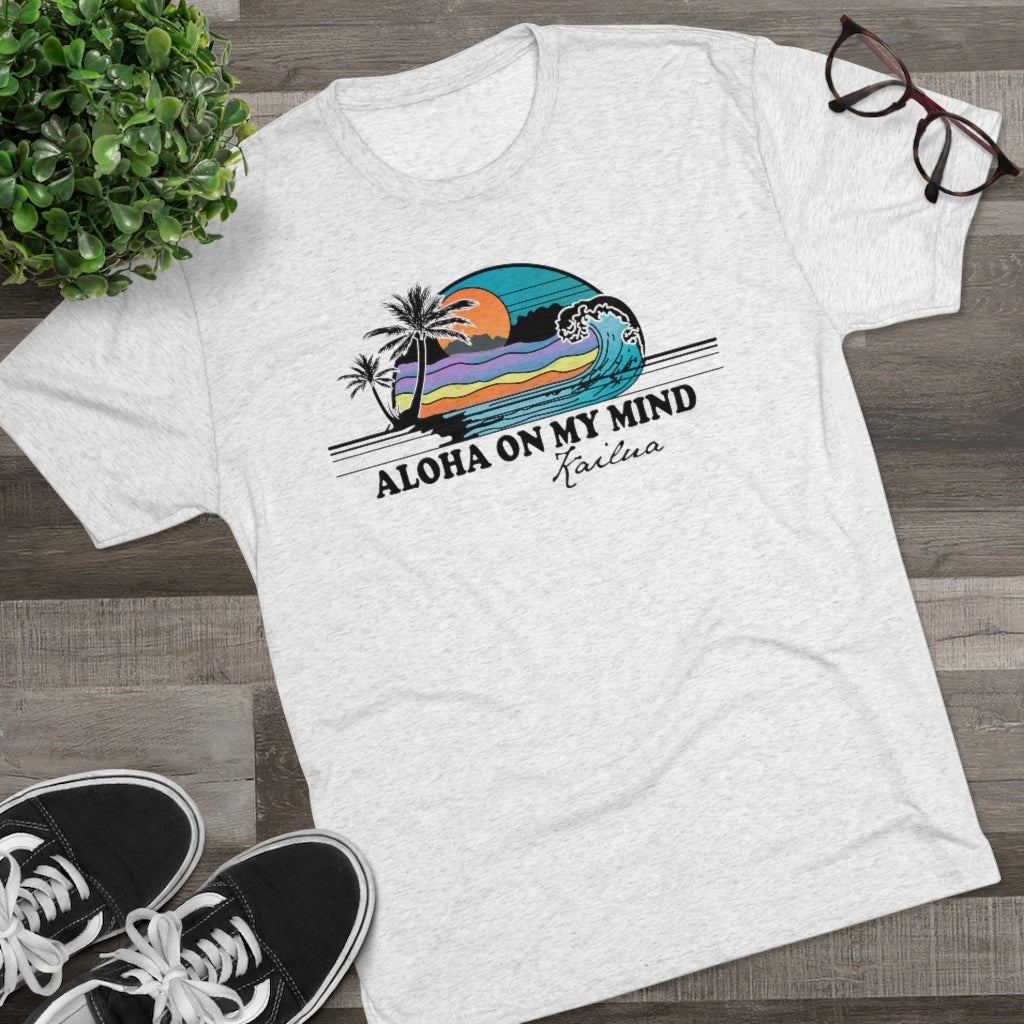 Aloha On My Mind Unisex Triblend Crew Tee Global Village Kailua Boutique