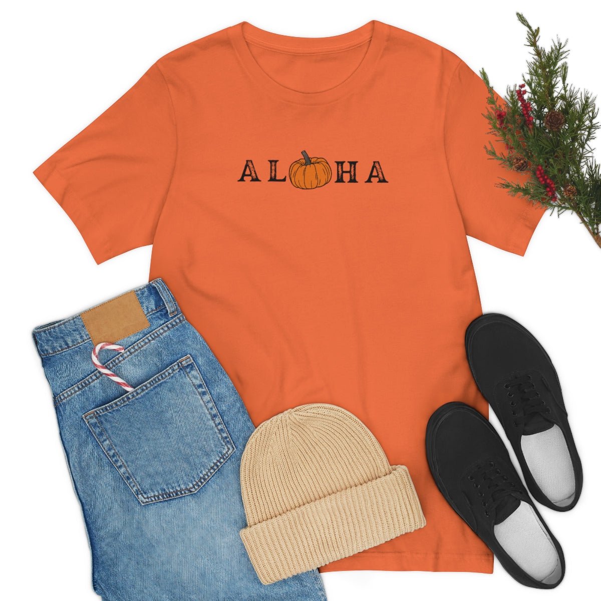 Aloha Pumpkin Unisex Jersey Tee - Global Village Kailua Boutique