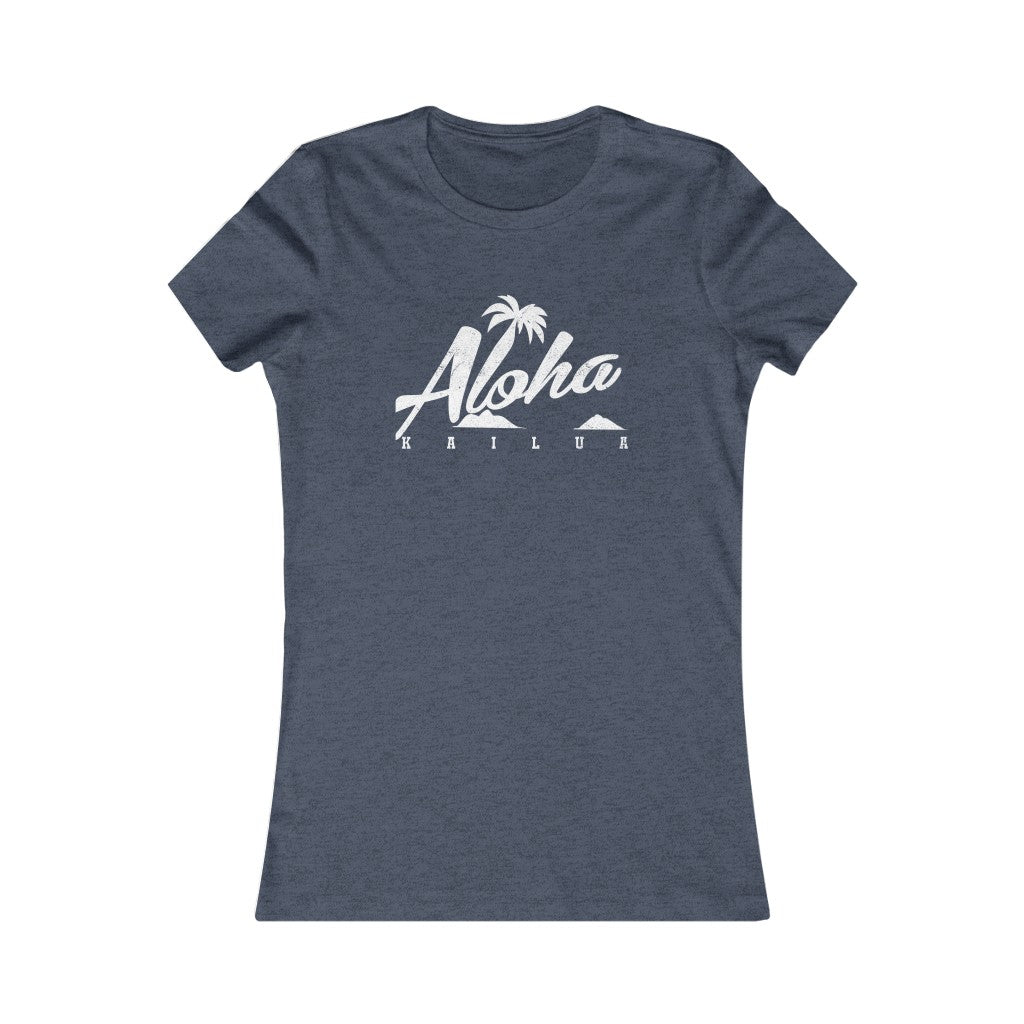 Aloha Script Slim Fit Tee Global Village Kailua Boutique