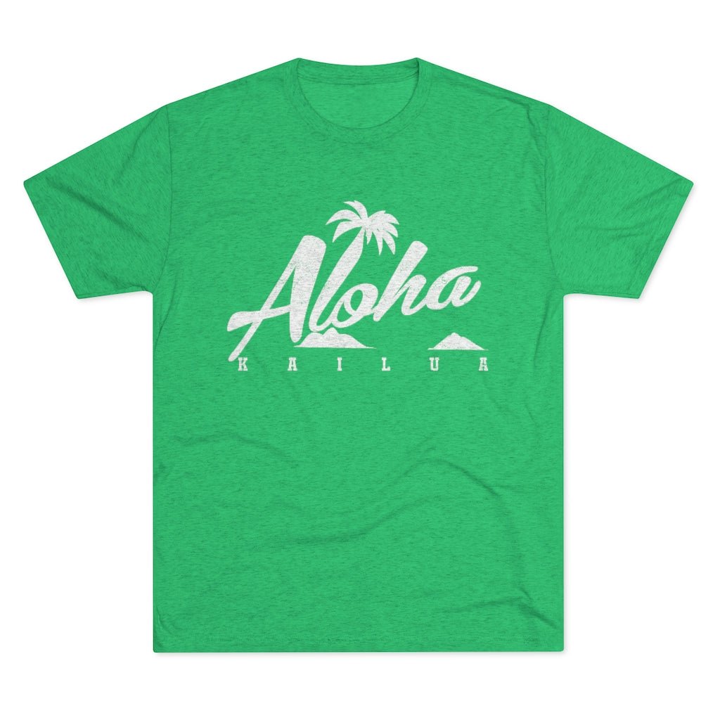 Aloha Script Unisex Triblend Crew Tee Global Village Kailua Boutique