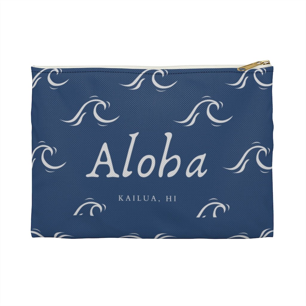 Aloha Wave Zip Pouch Global Village Kailua Boutique