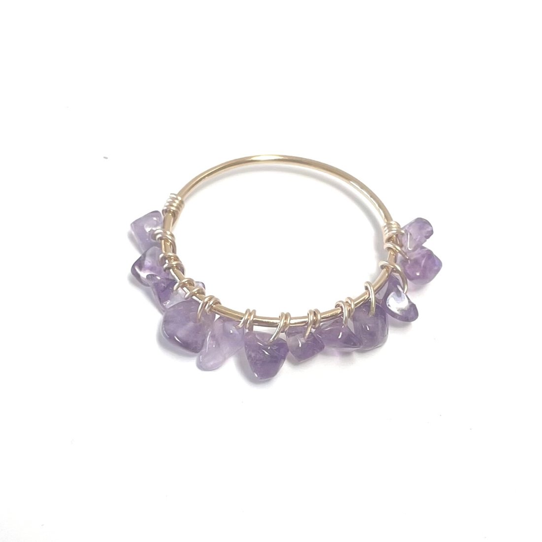 Amethyst Nani Necklace 14KT Gold Filled 30" - Global Village Kailua Boutique