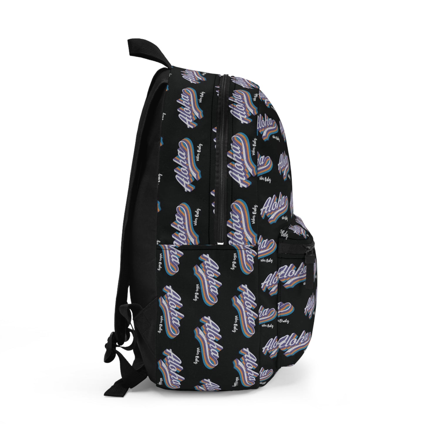 Backpack Aloha Vibes Only Black - Global Village Kailua Boutique