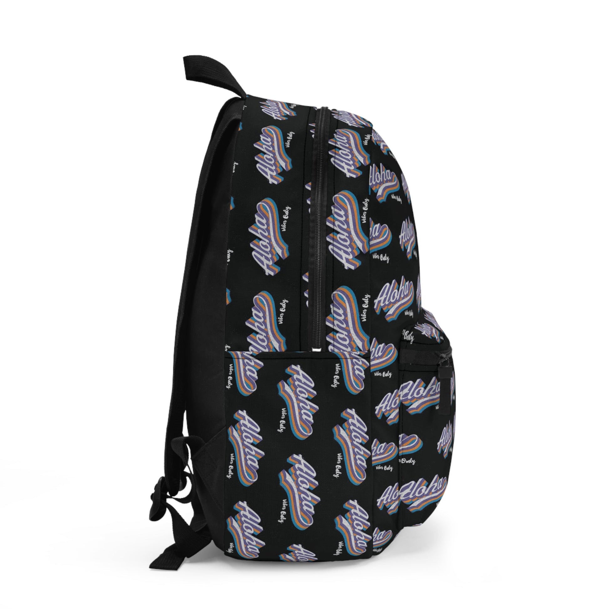 Backpack Aloha Vibes Only Black - Global Village Kailua Boutique