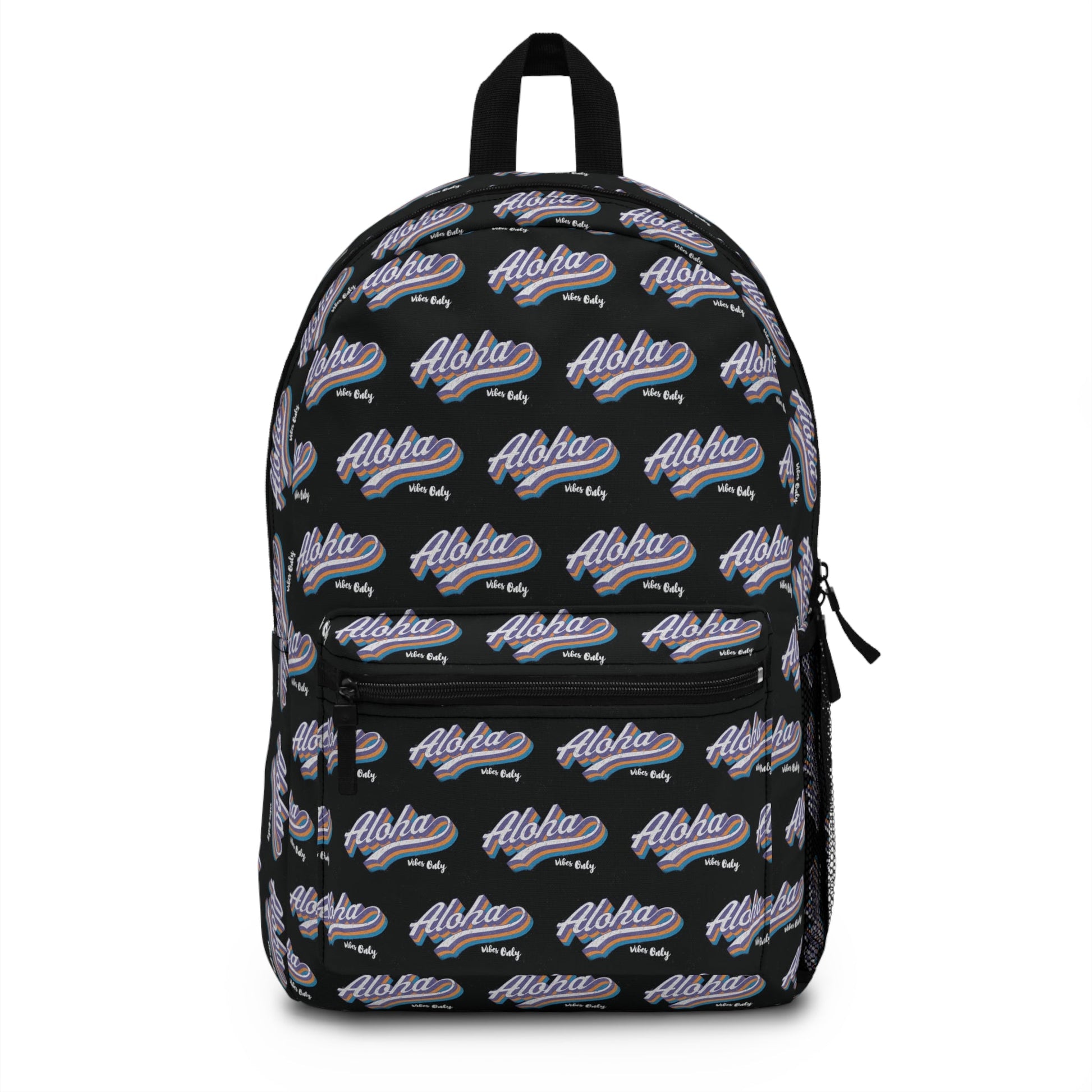 Backpack Aloha Vibes Only Black - Global Village Kailua Boutique
