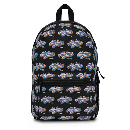Backpack Aloha Vibes Only Black - Global Village Kailua Boutique