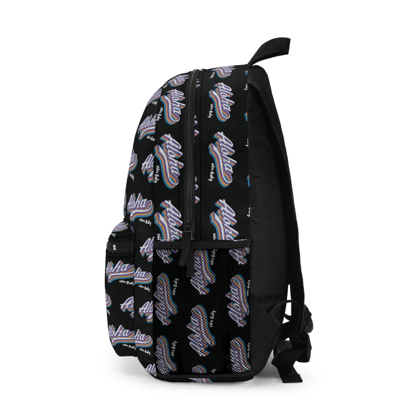 Backpack Aloha Vibes Only Black - Global Village Kailua Boutique