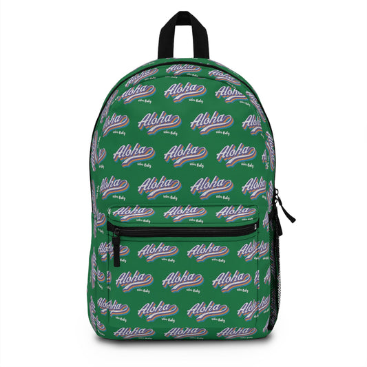 Backpack Aloha Vibes Only Green - Global Village Kailua Boutique