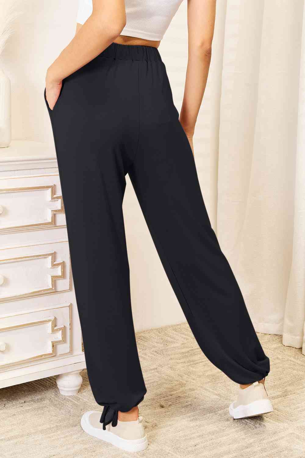 Basic Bae Soft Rayon Drawstring Waist Pants with Pockets Global Village Kailua Boutique