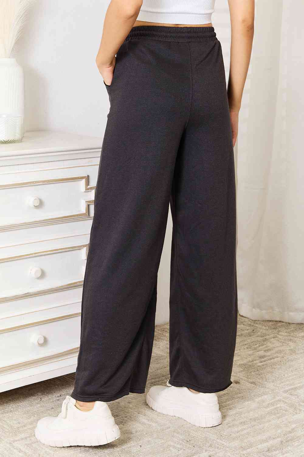 Basic Bae Wide Leg Pocketed Pants - Global Village Kailua Boutique