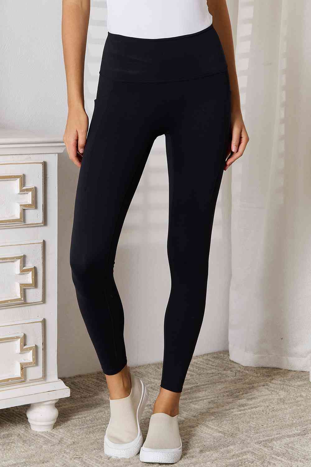 Basic Bae Wide Waistband Sports Leggings Global Village Kailua Boutique