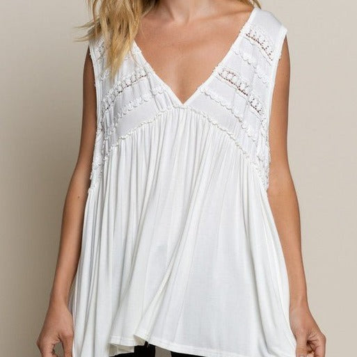 Babydoll Super Soft V-Neck Tank Global Village Kailua Boutique