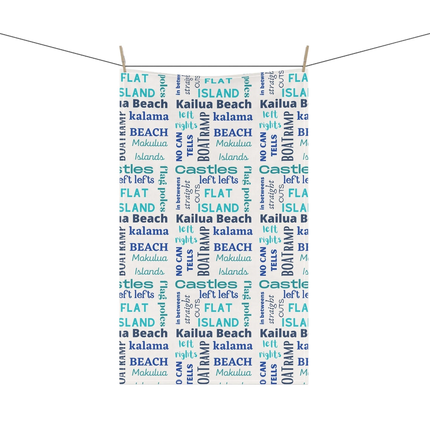Bath Hand Towel Kailua Surf Breaks & Beaches - Global Village Kailua Boutique