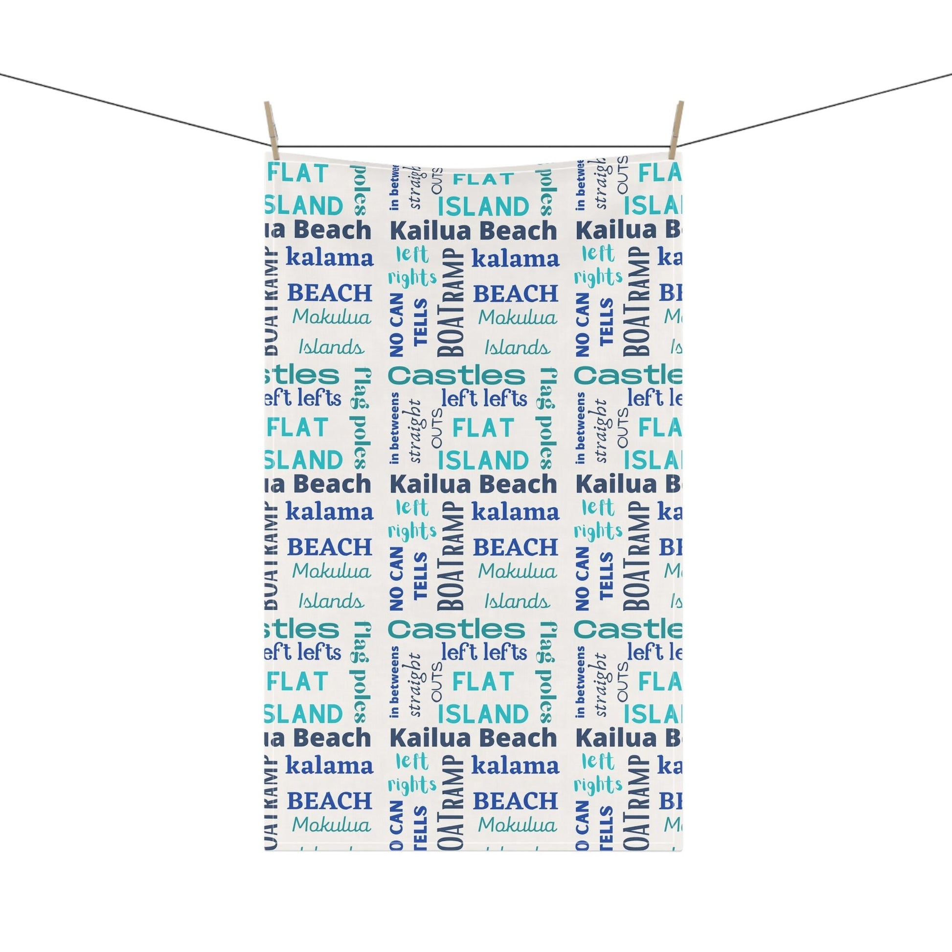 Bath Hand Towel Kailua Surf Breaks & Beaches - Global Village Kailua Boutique