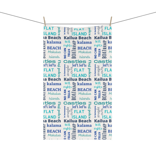 Bath Hand Towel Kailua Surf Breaks & Beaches - Global Village Kailua Boutique
