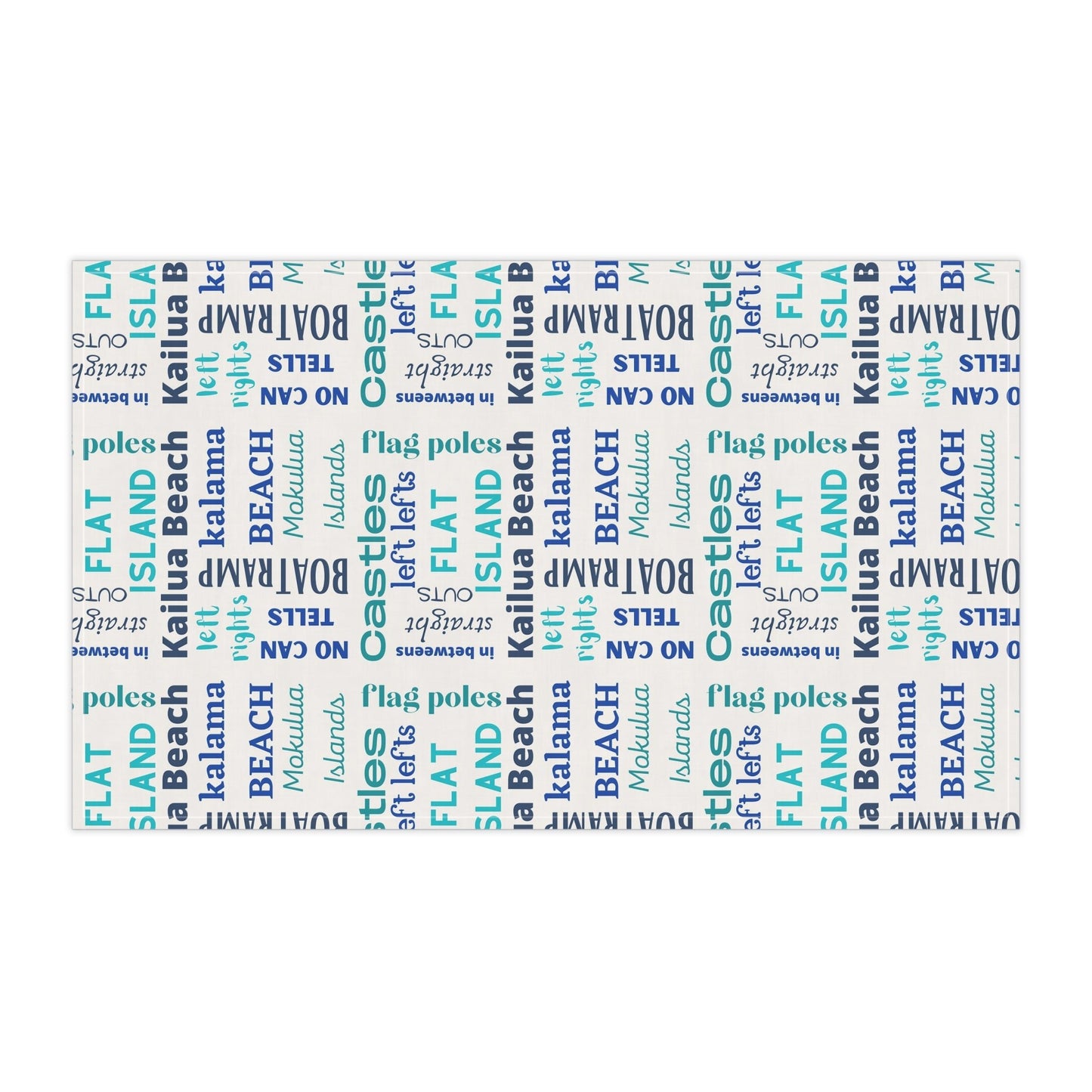 Bath Hand Towel Kailua Surf Breaks & Beaches - Global Village Kailua Boutique