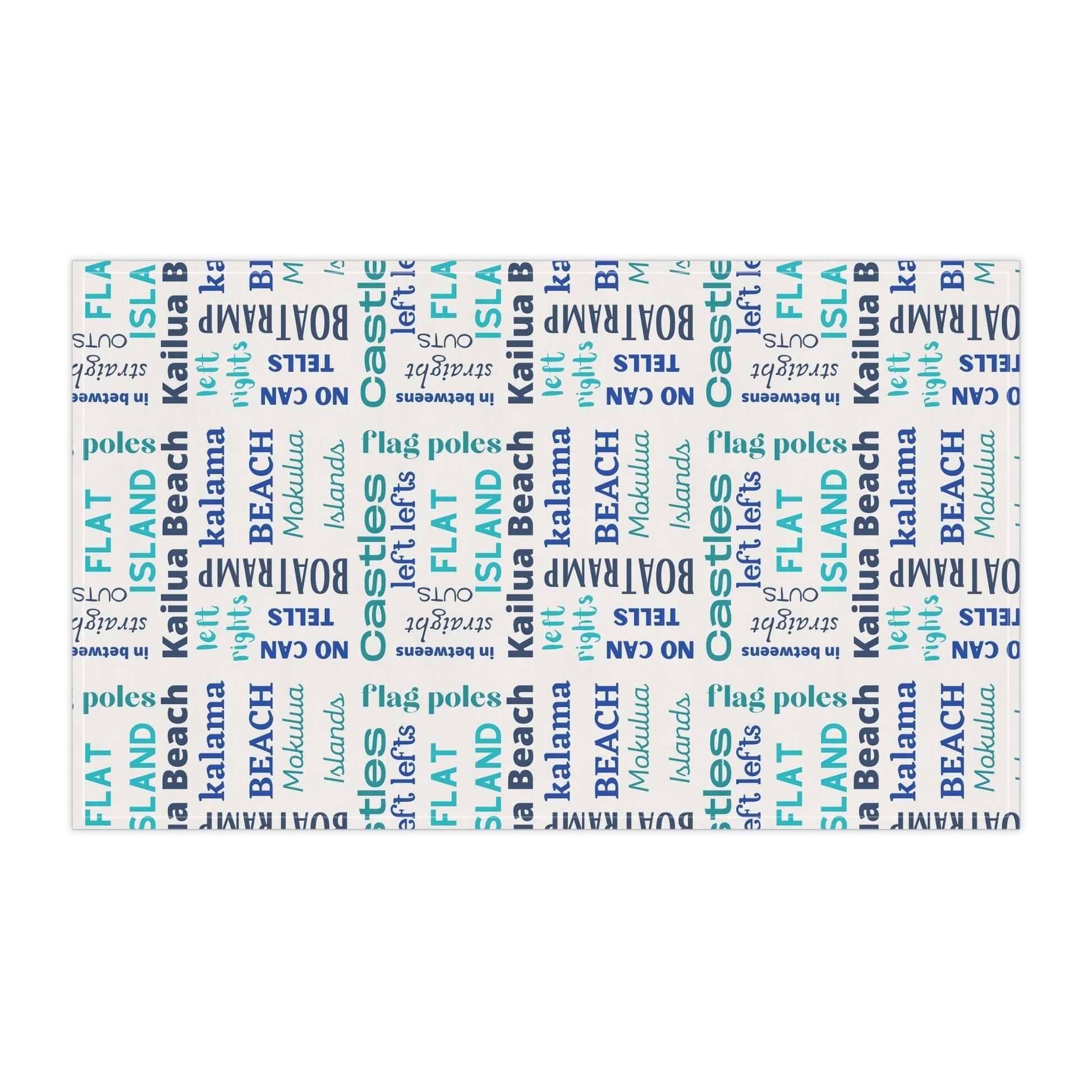 Bath Hand Towel Kailua Surf Breaks & Beaches - Global Village Kailua Boutique