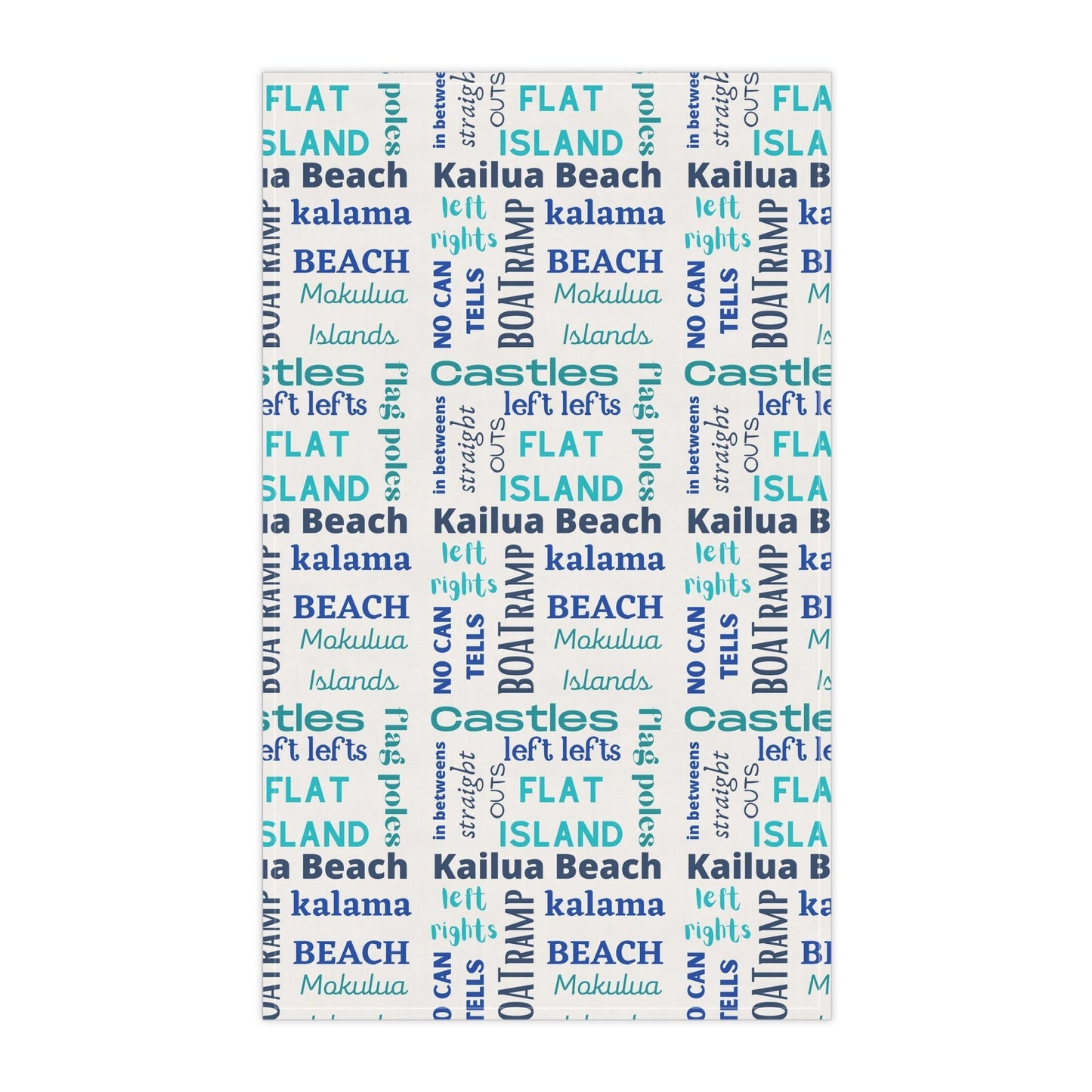Bath Hand Towel Kailua Surf Breaks & Beaches - Global Village Kailua Boutique