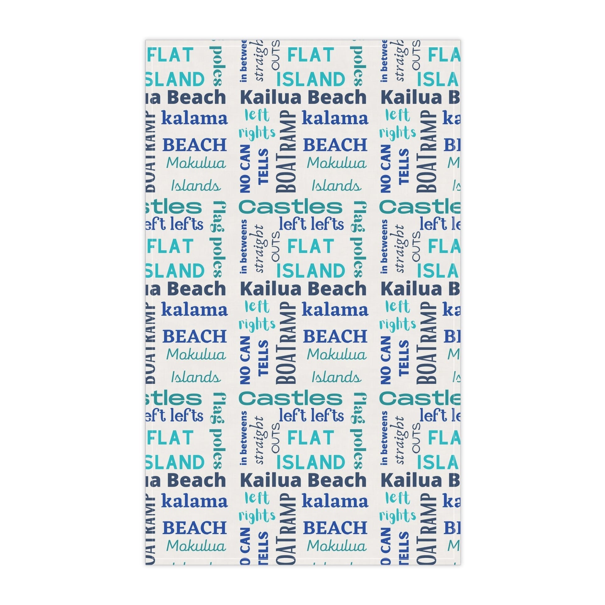 Bath Hand Towel Kailua Surf Breaks & Beaches - Global Village Kailua Boutique