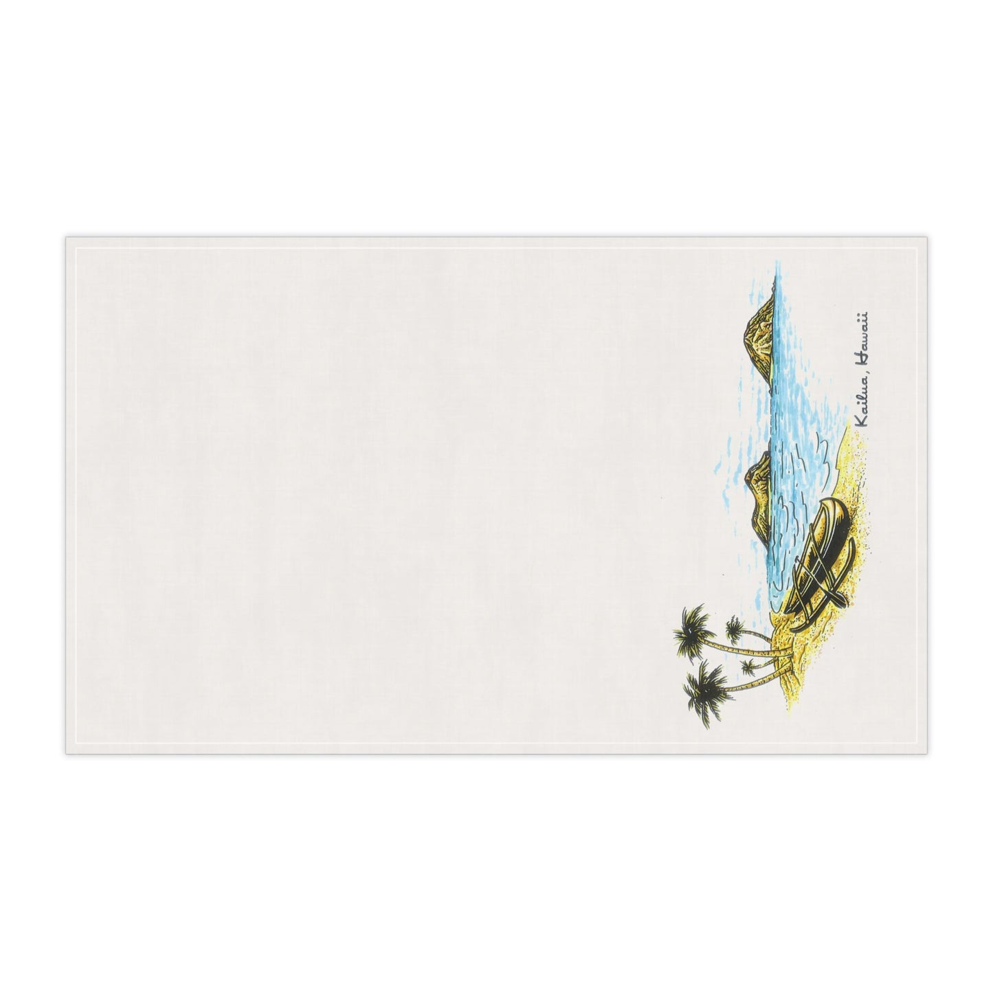 Bath Hand Towel Kaʻōhao Sketch - Global Village Kailua Boutique