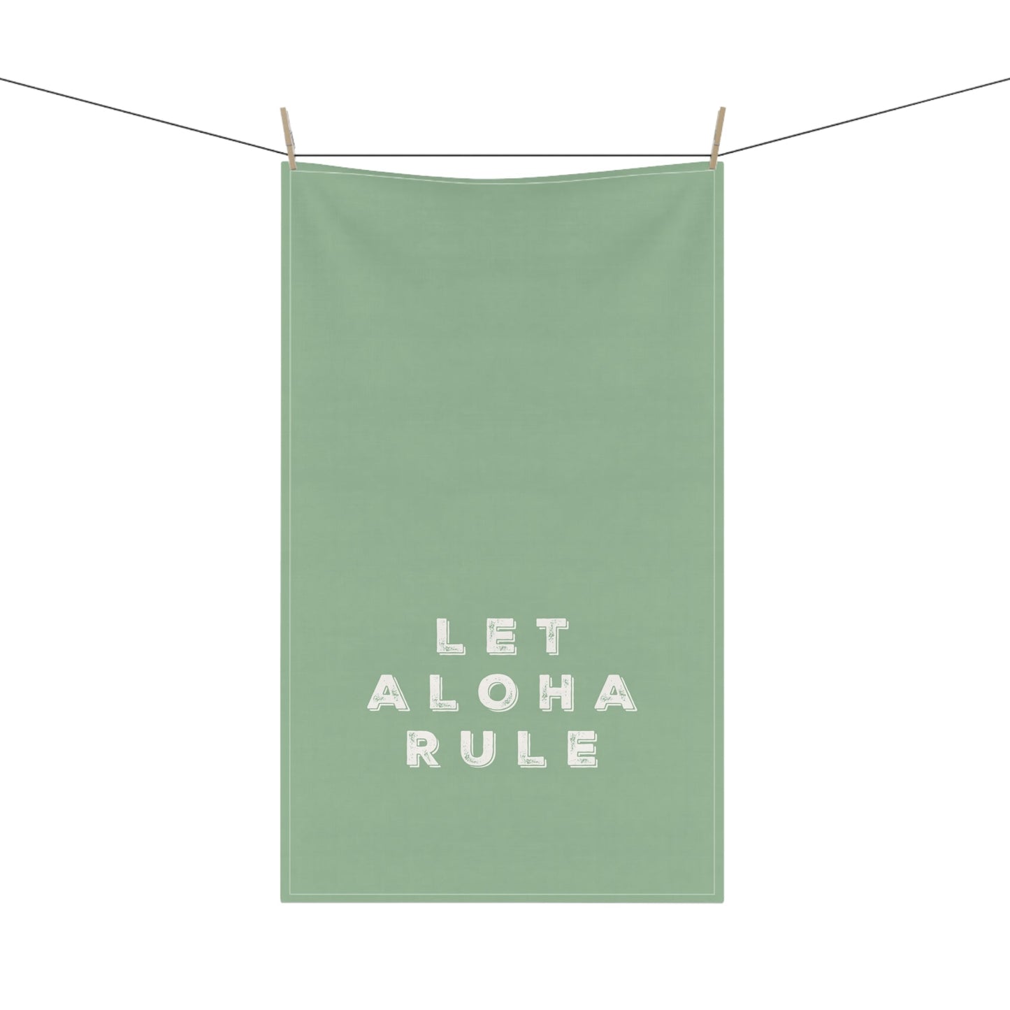 Bath Hand Towel Let Aloha Rule - Global Village Kailua Boutique