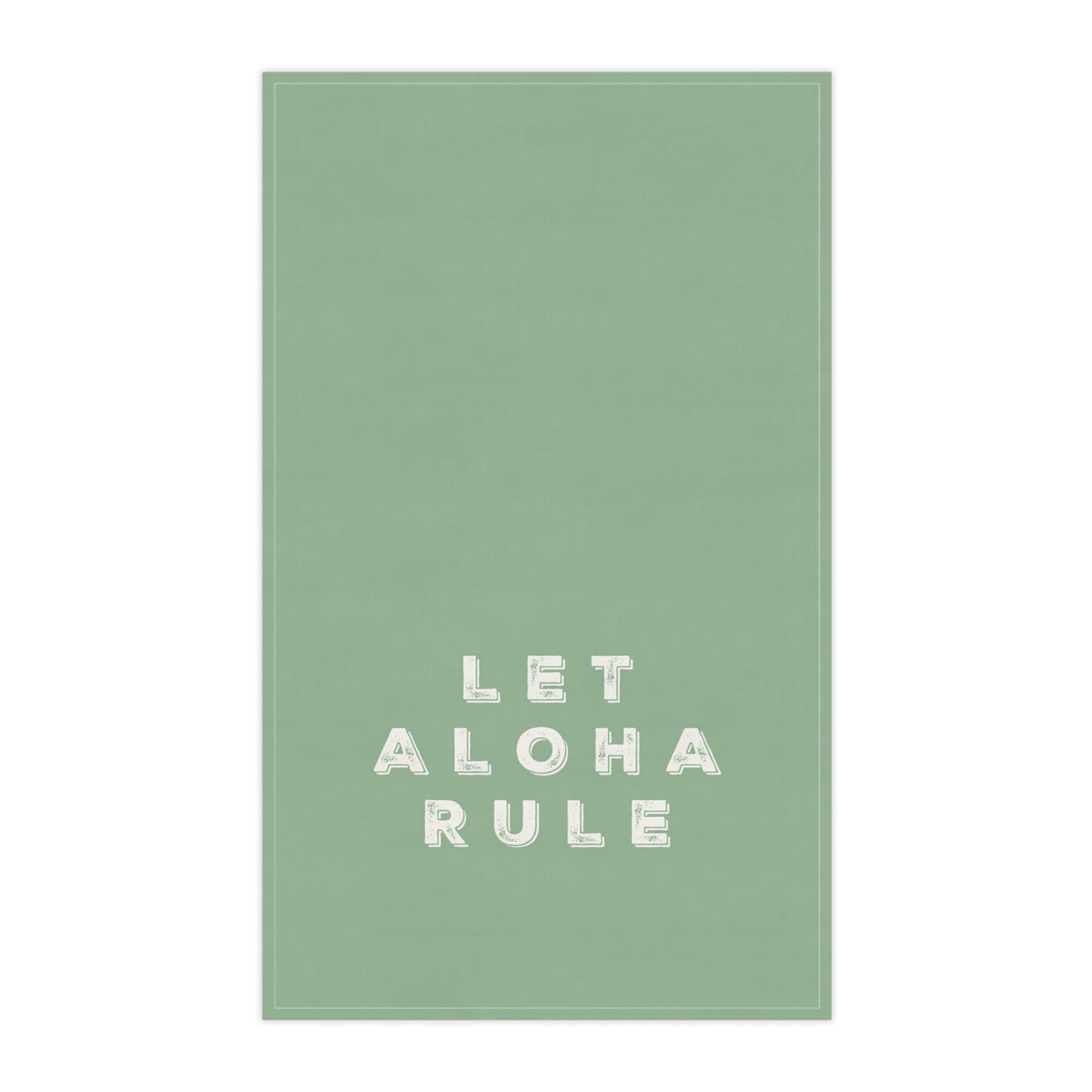 Bath Hand Towel Let Aloha Rule - Global Village Kailua Boutique