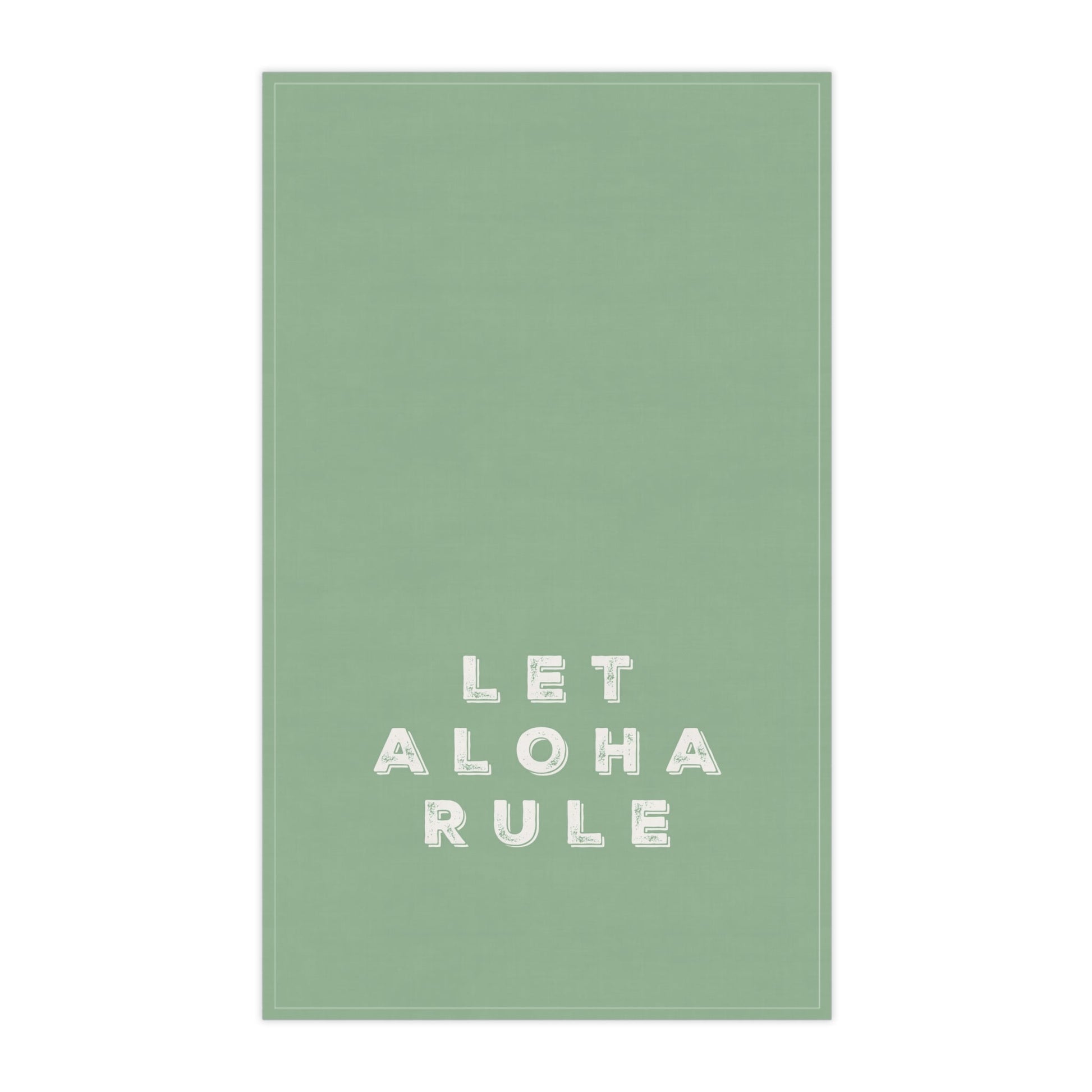 Bath Hand Towel Let Aloha Rule - Global Village Kailua Boutique