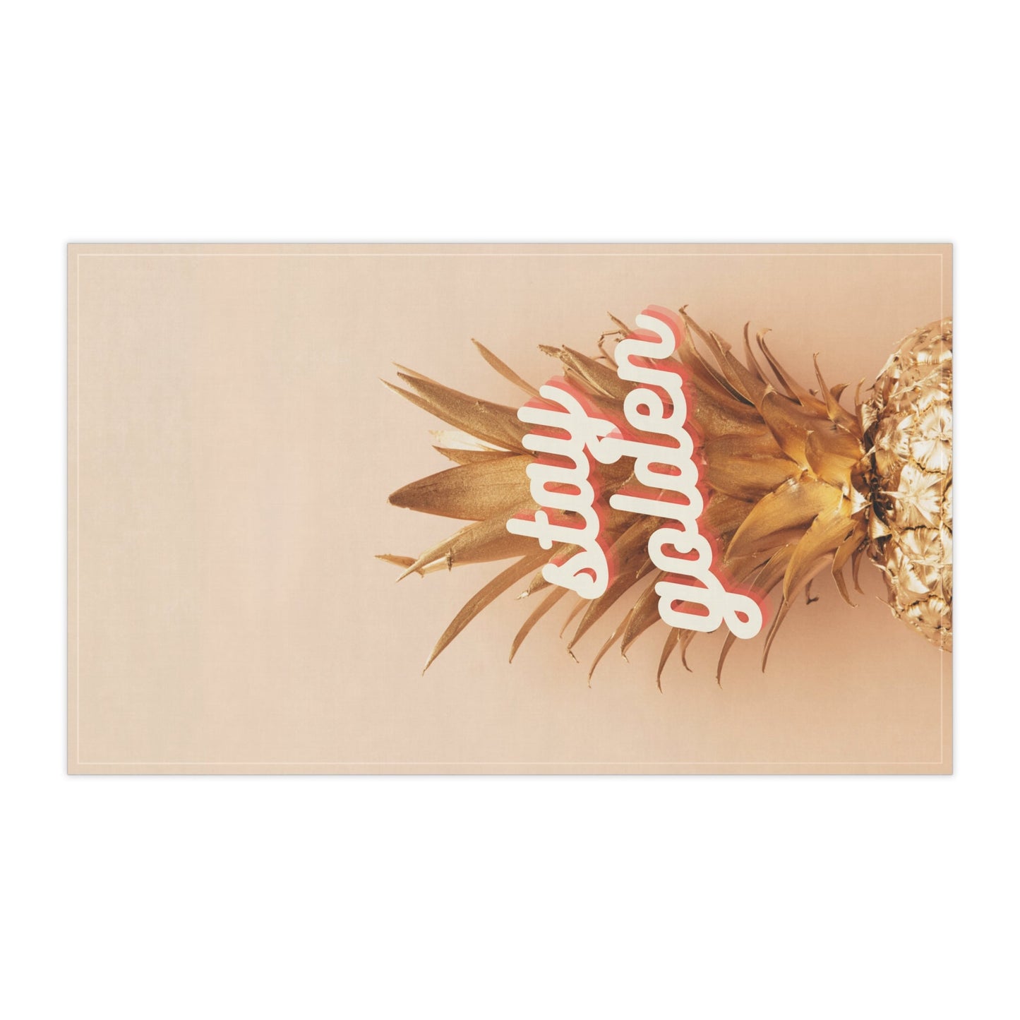 Bath Hand Towel Stay Golden Pineapple - Global Village Kailua Boutique