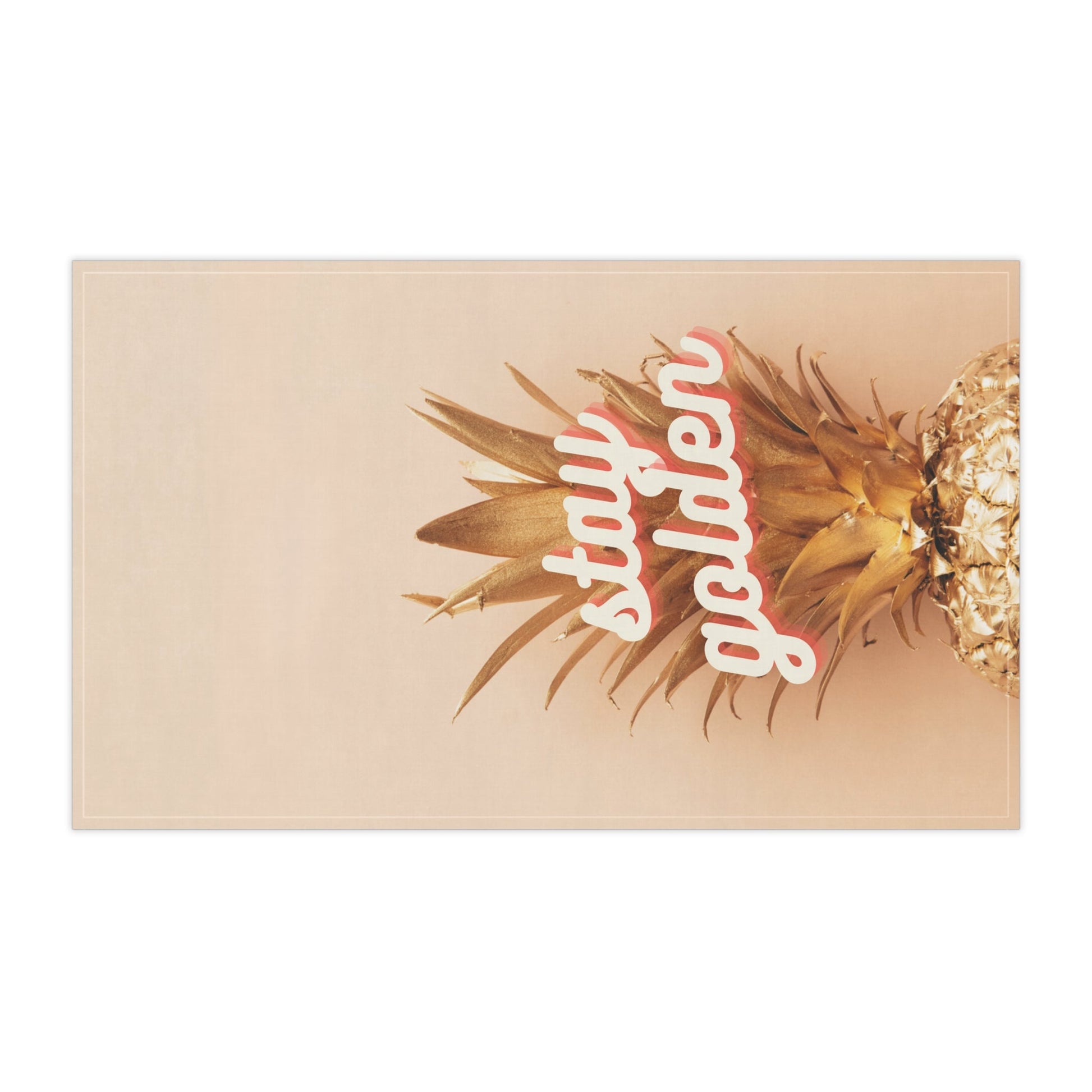 Bath Hand Towel Stay Golden Pineapple - Global Village Kailua Boutique