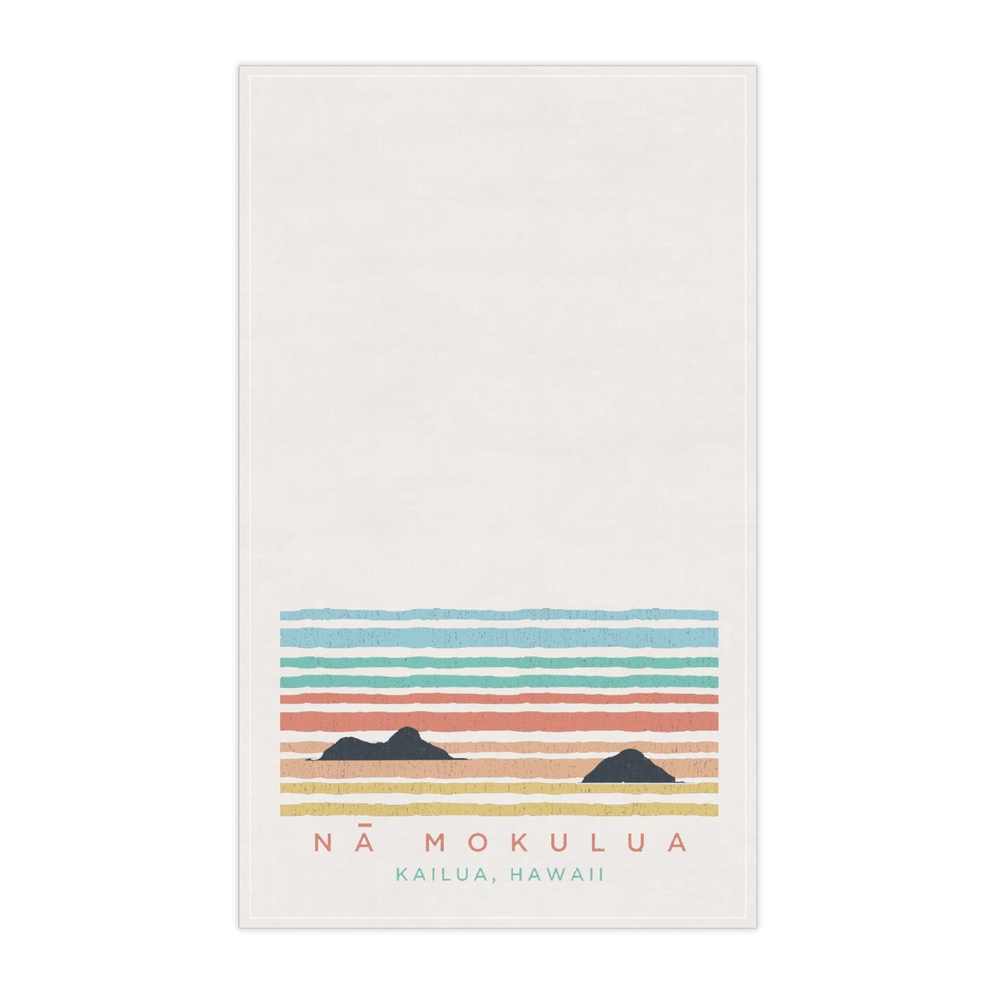 Bath Hand Towel Water View Nā Mokulua - Global Village Kailua Boutique