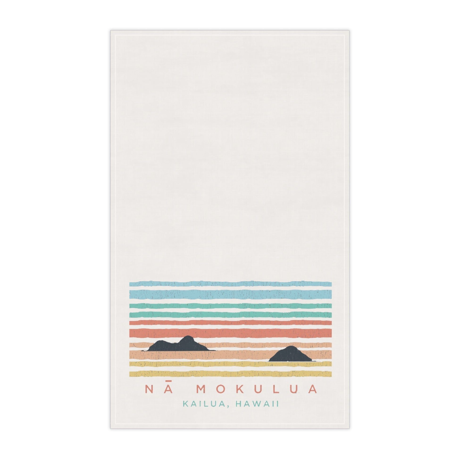 Bath Hand Towel Water View Nā Mokulua - Global Village Kailua Boutique