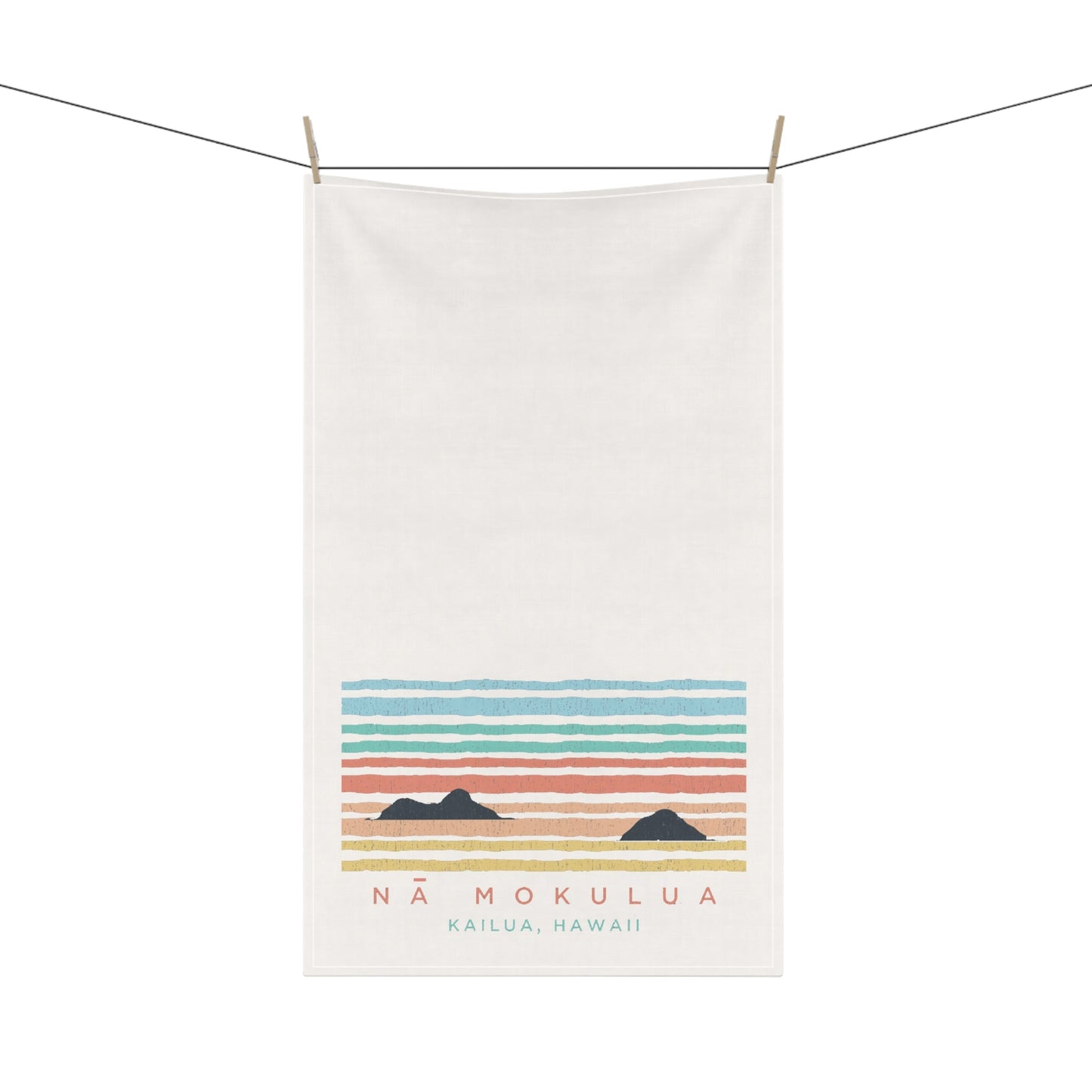 Bath Hand Towel Water View Nā Mokulua - Global Village Kailua Boutique