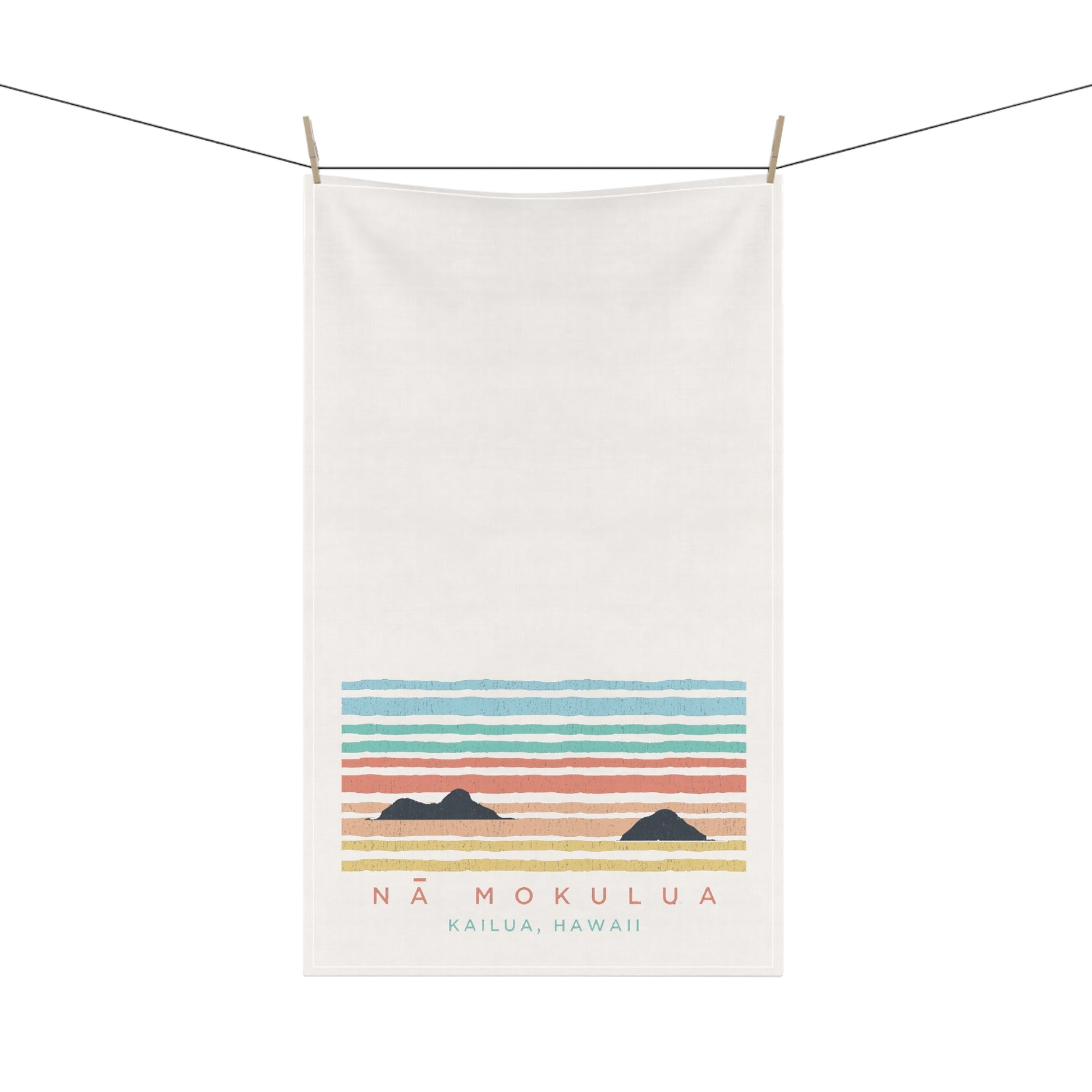 Bath Hand Towel Water View Nā Mokulua - Global Village Kailua Boutique