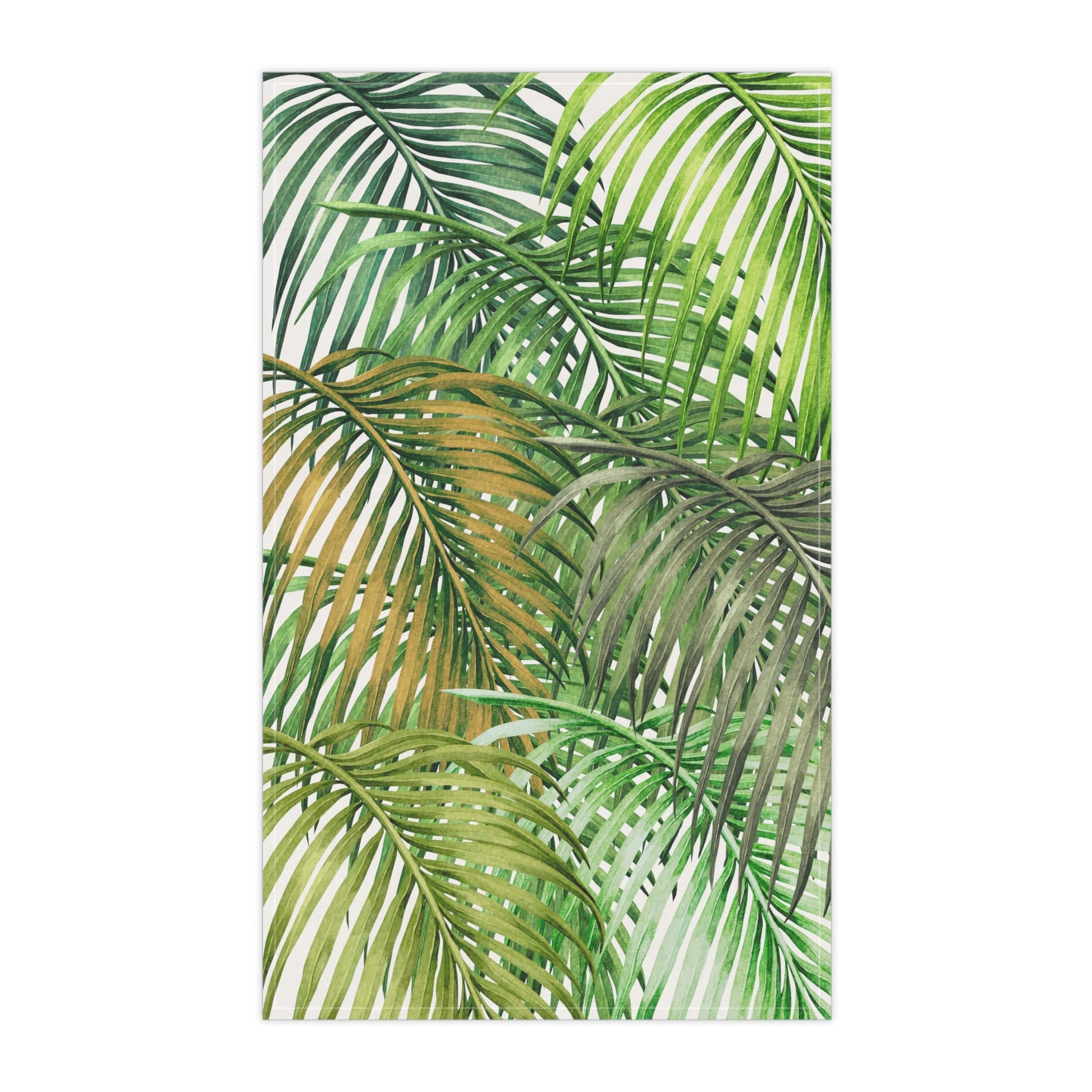 Bath Hand Towel Watercolor Palm - Global Village Kailua Boutique