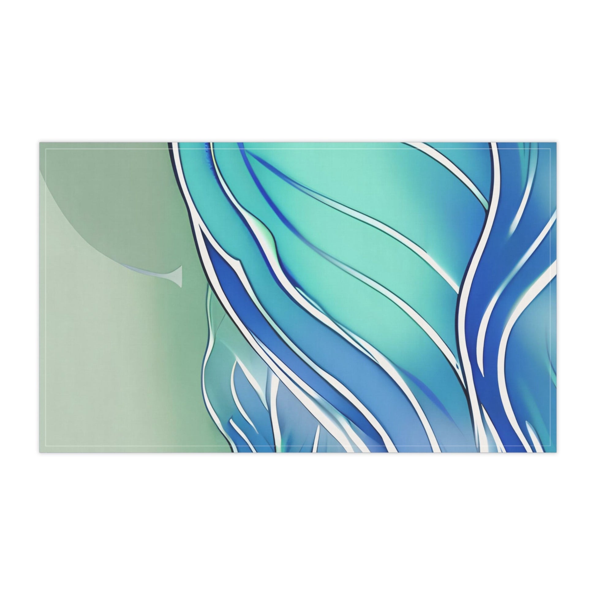 Bath Hand Towel Watercolor Wave - Global Village Kailua Boutique