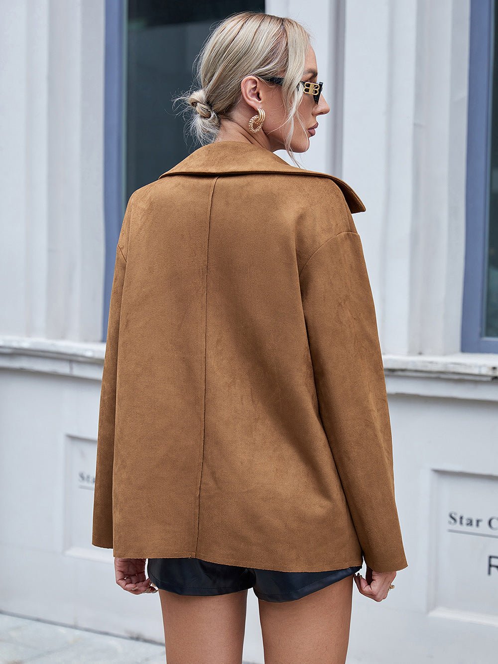Button Front Collared Slim Shacket - Global Village Kailua Boutique