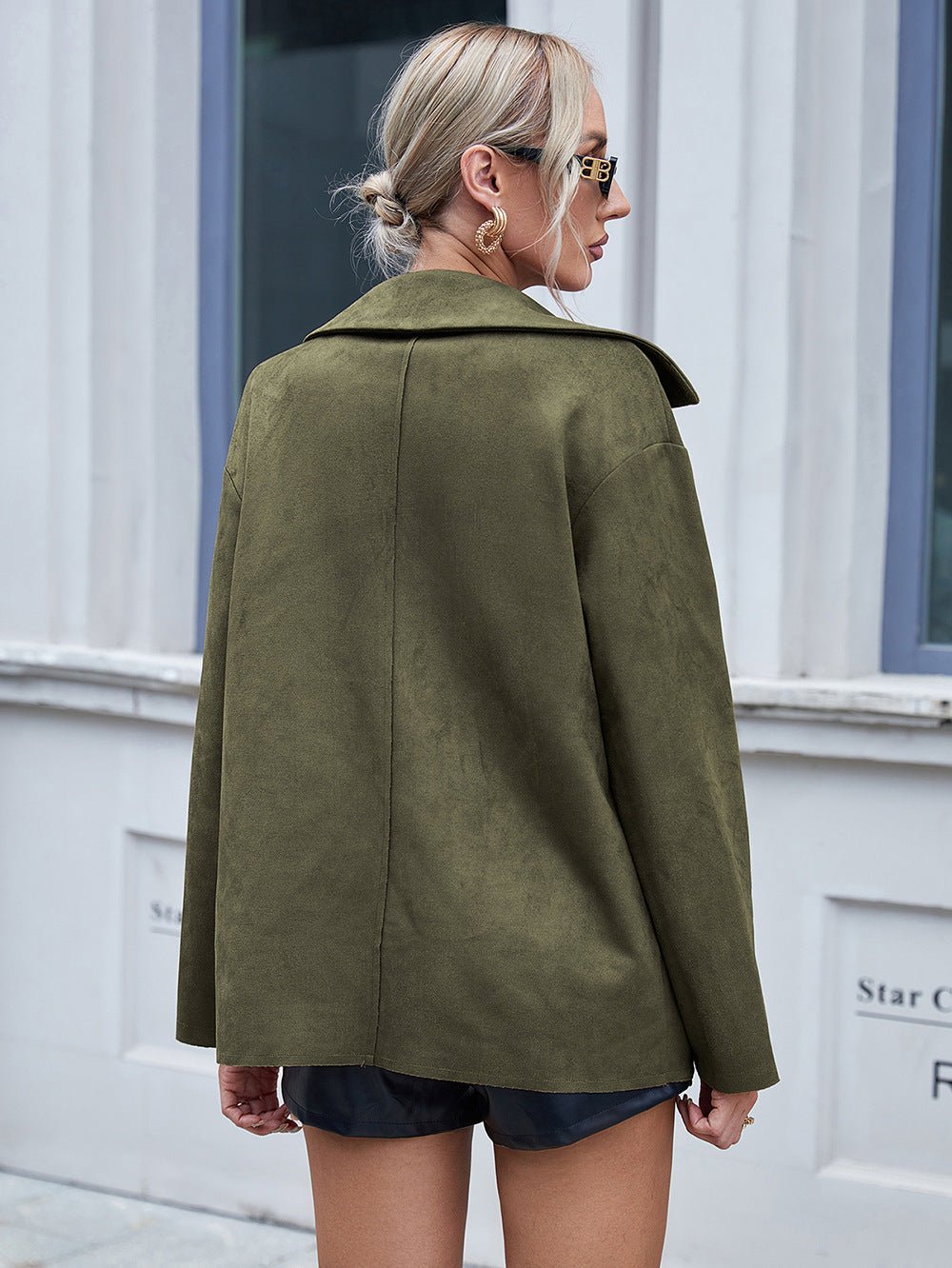 Button Front Collared Slim Shacket - Global Village Kailua Boutique