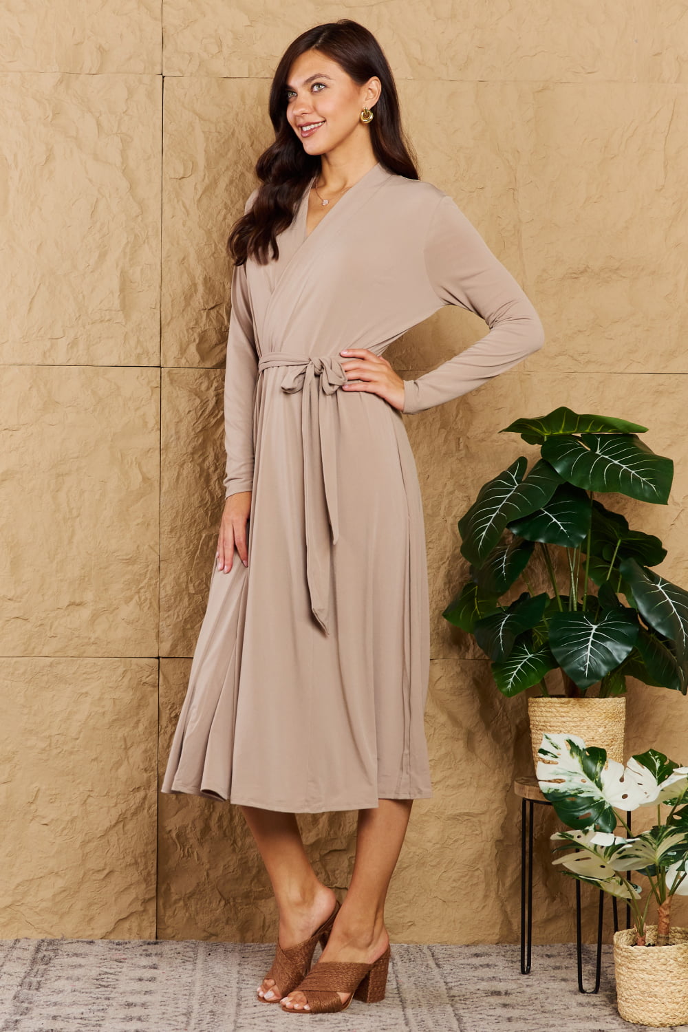 Open Front Wrap Cardigan