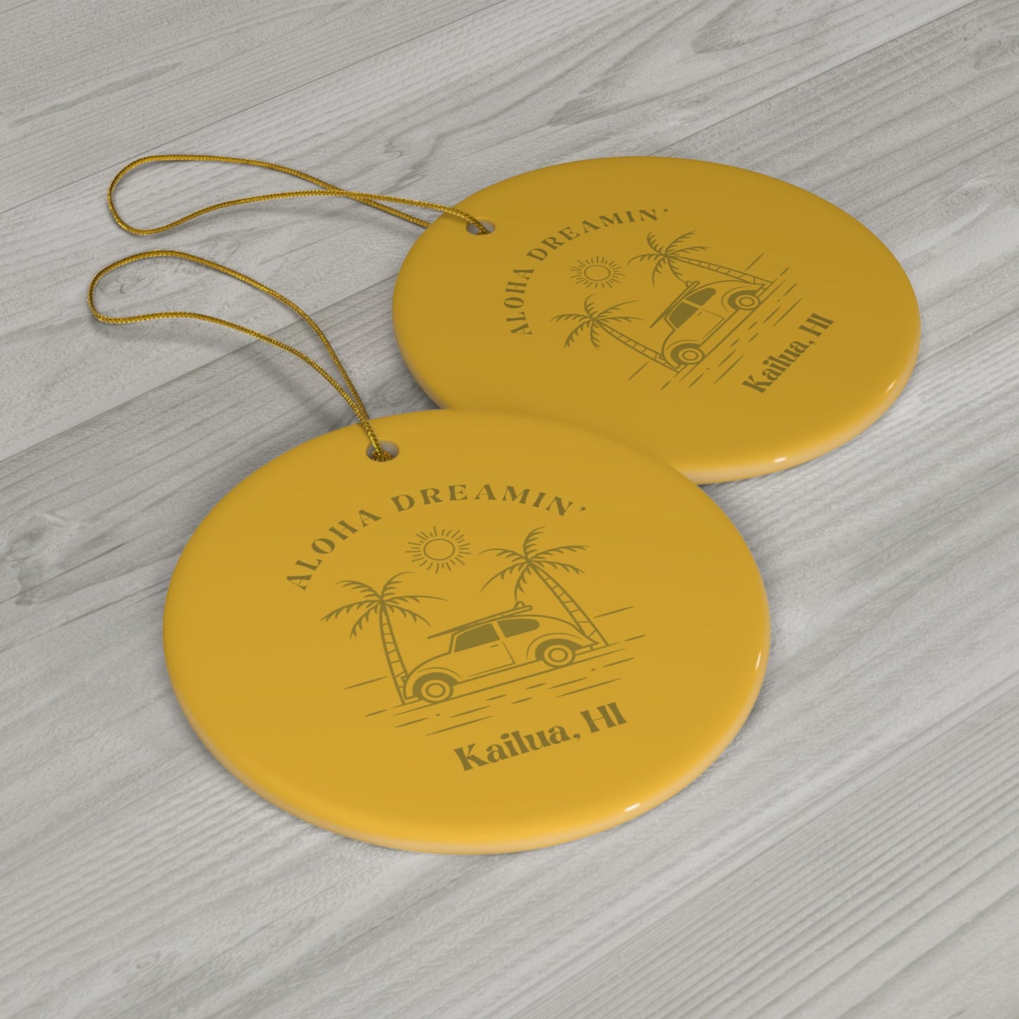 Ceramic Ornament Aloha Dreaminʻ - Global Village Kailua Boutique