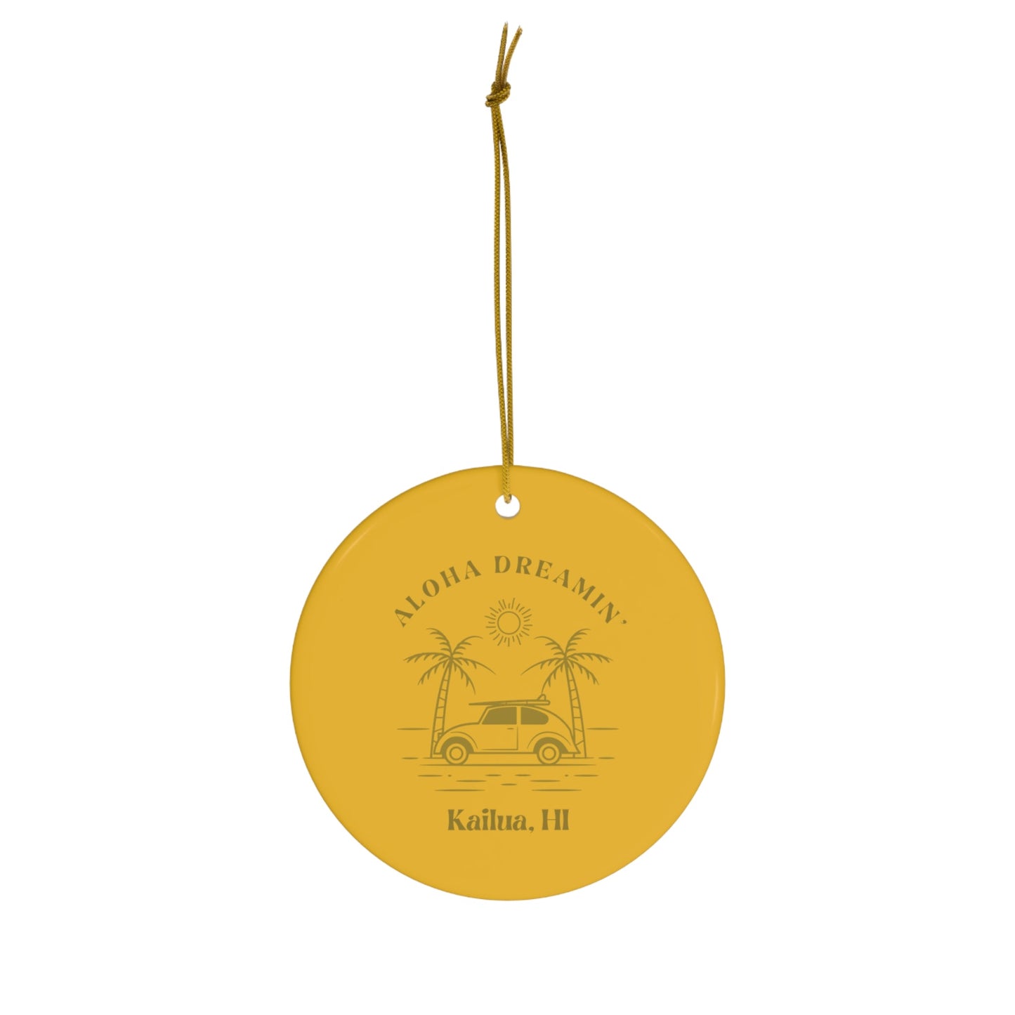 Ceramic Ornament Aloha Dreaminʻ - Global Village Kailua Boutique
