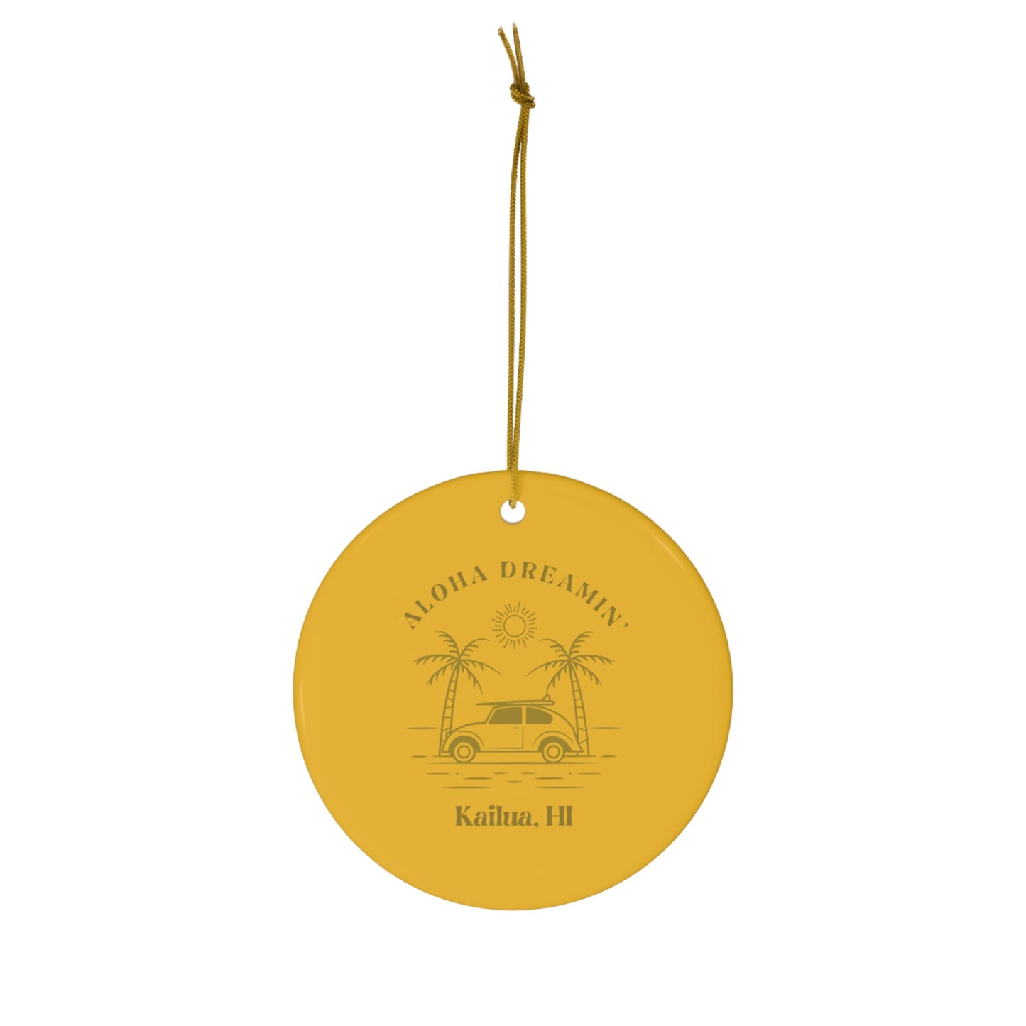 Ceramic Ornament Aloha Dreaminʻ - Global Village Kailua Boutique